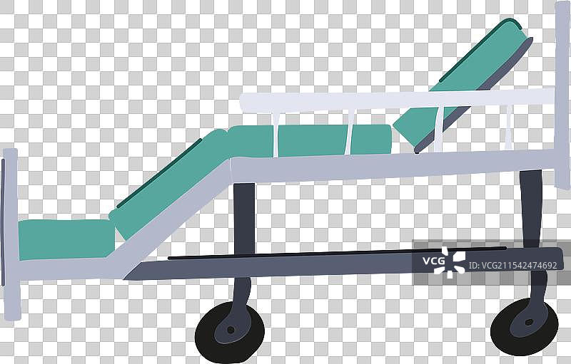 ICU医院病床卡通图图片素材