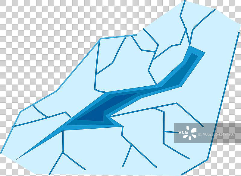 南极冰裂缝卡通图图片素材