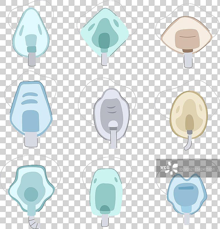 卡通氧气面罩套装图片素材