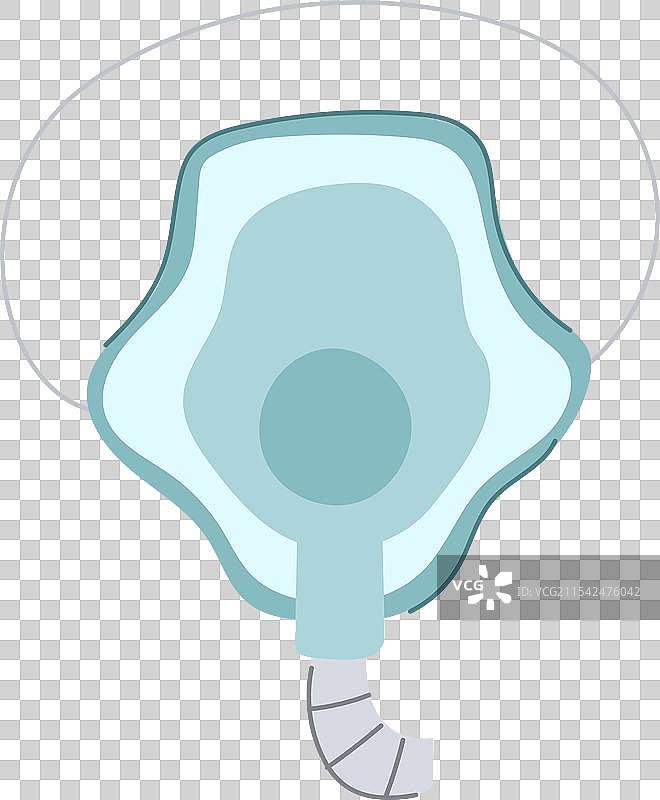 复苏用氧气面罩卡通图案图片素材