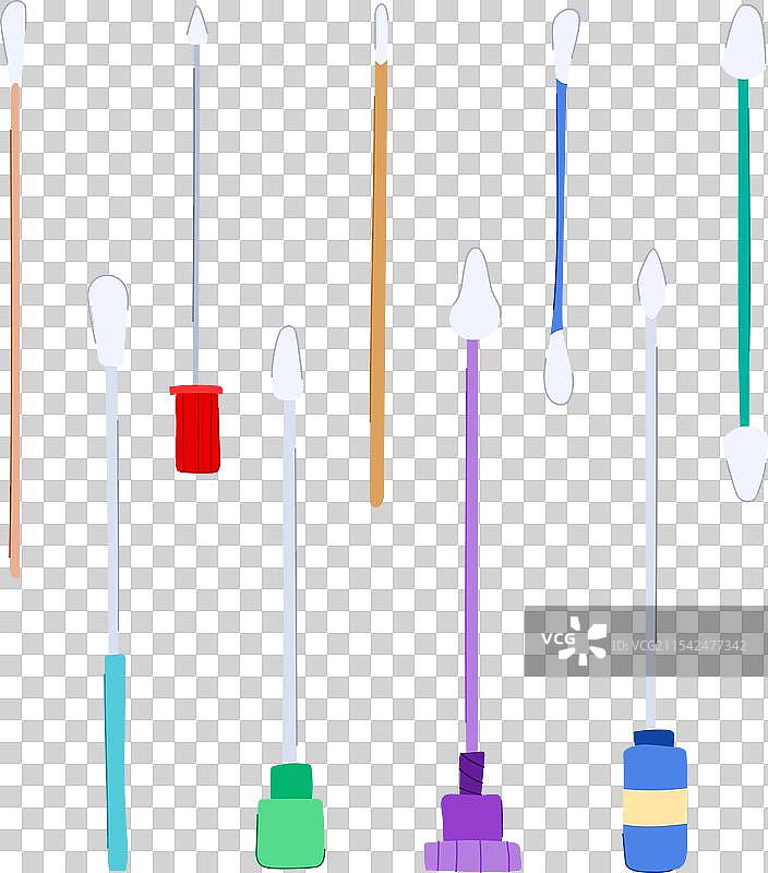 无菌拭子套装卡通图案图片素材