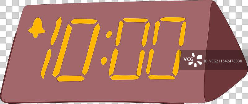 打盹旅行闹钟卡通图案图片素材