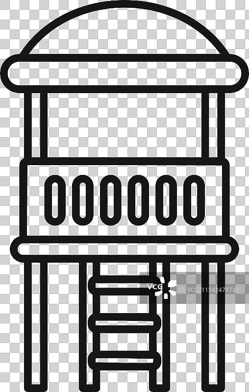 海滩上的救生塔图片素材