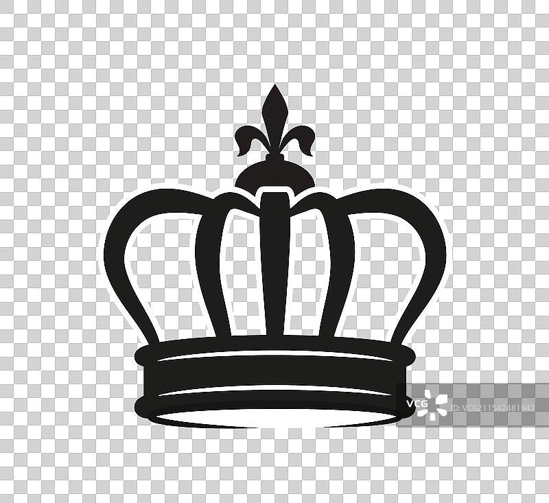 王子奢华头冠的剪影图标图片素材