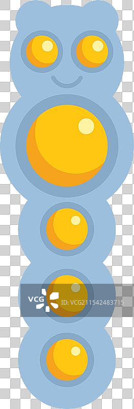 微笑并仰望的蓝色泡泡虫图片素材