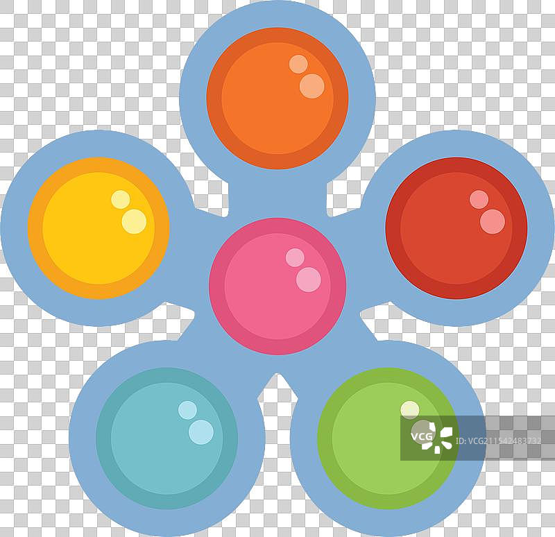 五彩缤纷的简单波波玩具，缓解压力图片素材