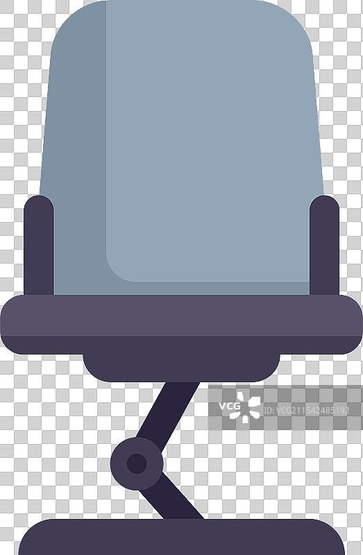 现代办公椅立于白色背景上图片素材