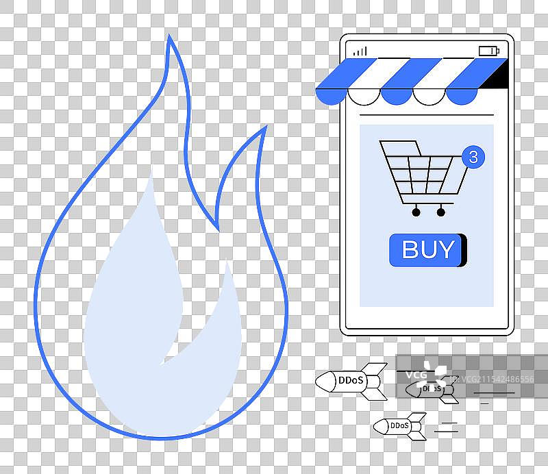 在线购物平台的网络安全威胁图片素材