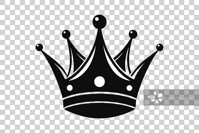 黑色轮廓的王冠图片素材