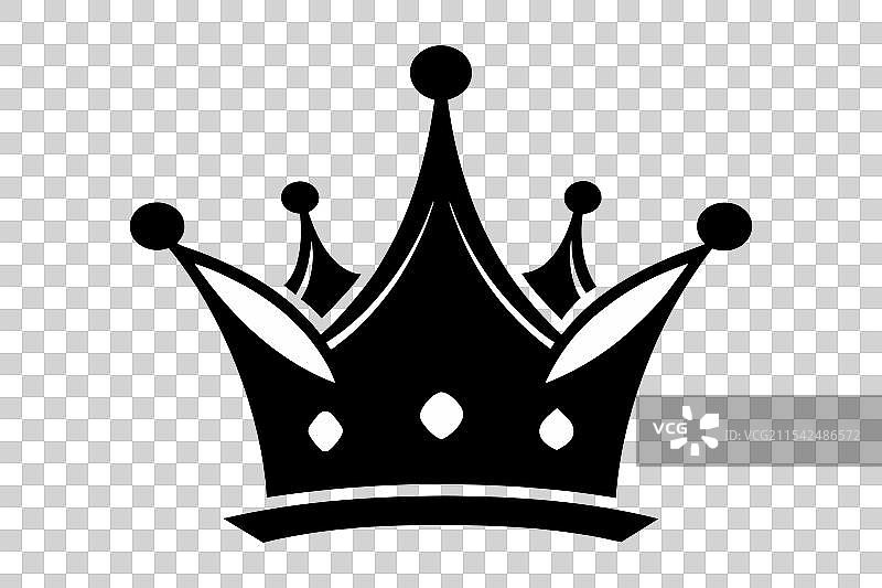 黑色轮廓的王冠图片素材