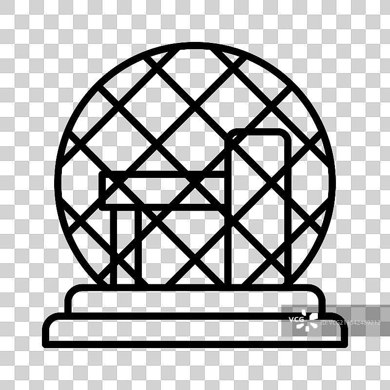 现代风格的蒙特利尔生物圈图标图片素材