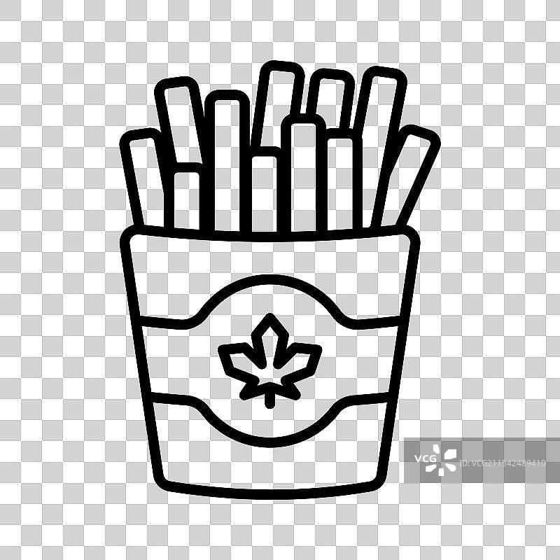 现代风格的美味薯条设计准备好了图片素材