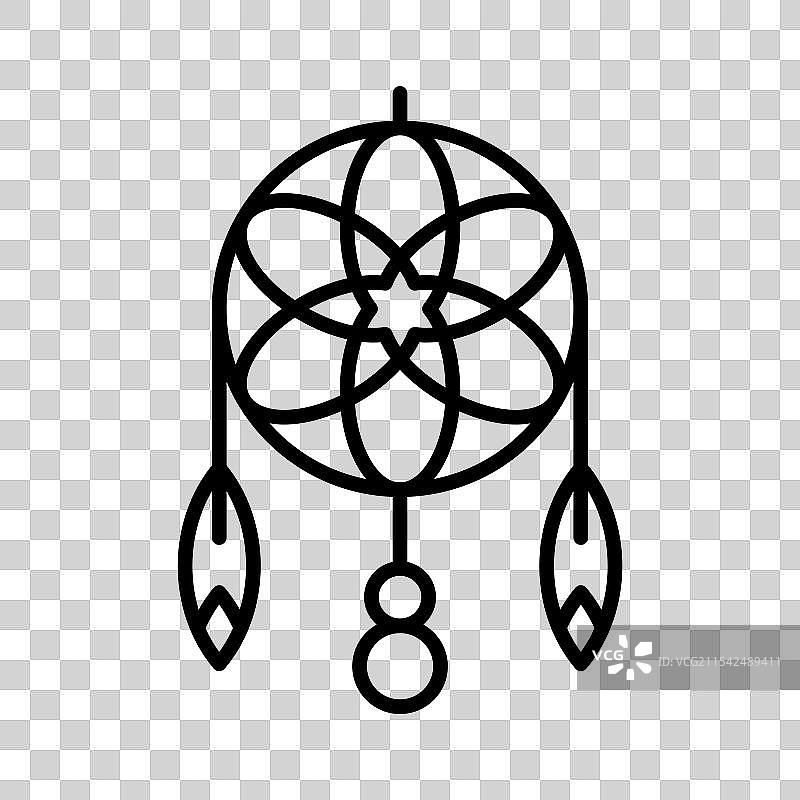 手工制作的柳条圈时尚设计图标图片素材