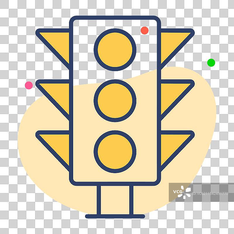 现代扁平化交通信号图标图片素材