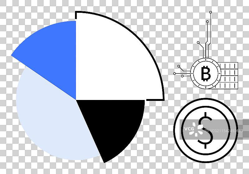 财务数据可视化，包含饼图和图片素材