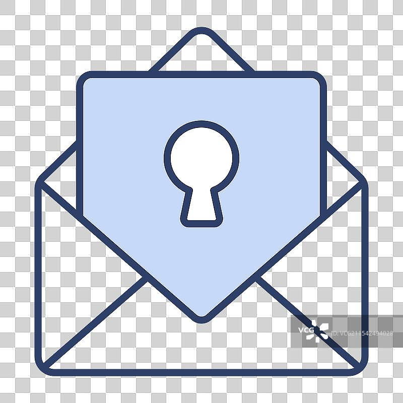 现代电子邮件安全图标图片素材
