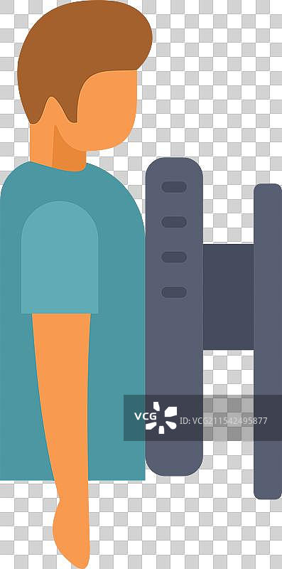 患者正在接受胸部X光检查以进行医疗诊断图片素材