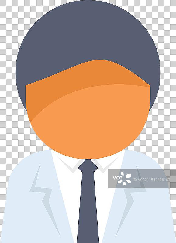 穿着实验室外套和领带的男性医生角色图片素材