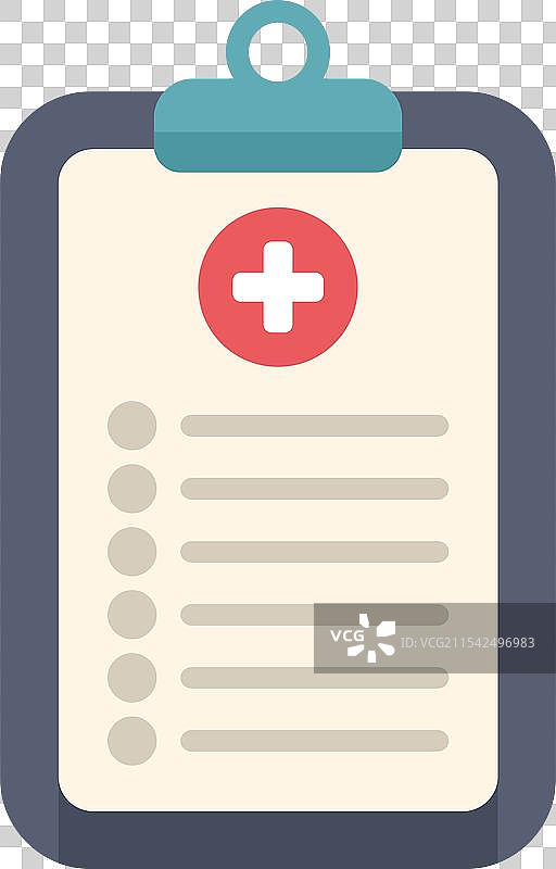 带有清单和红十字的医疗夹板图片素材