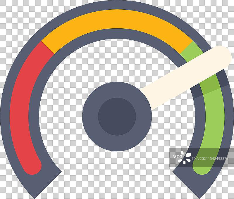 速度计指针指向高速度，黄色指针显示。图片素材