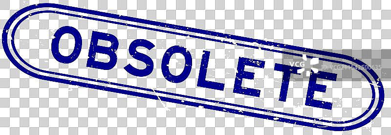 复古蓝色过时的橡胶印章图片素材