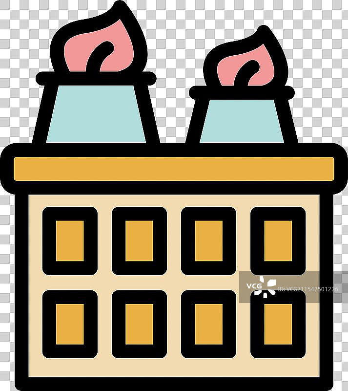 工业建筑的烟囱冒出烟雾图片素材