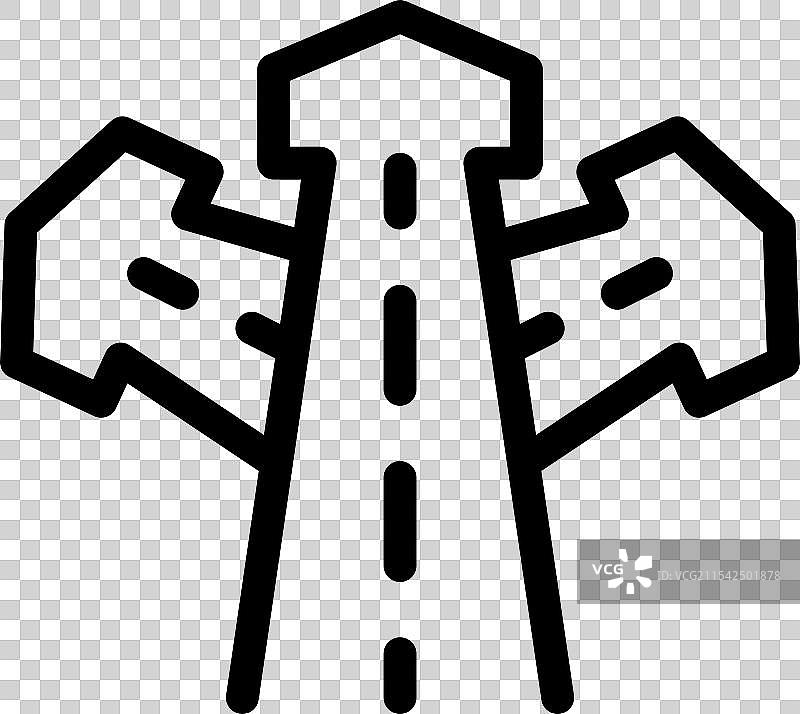 三车道高速公路分成两条单车道图片素材