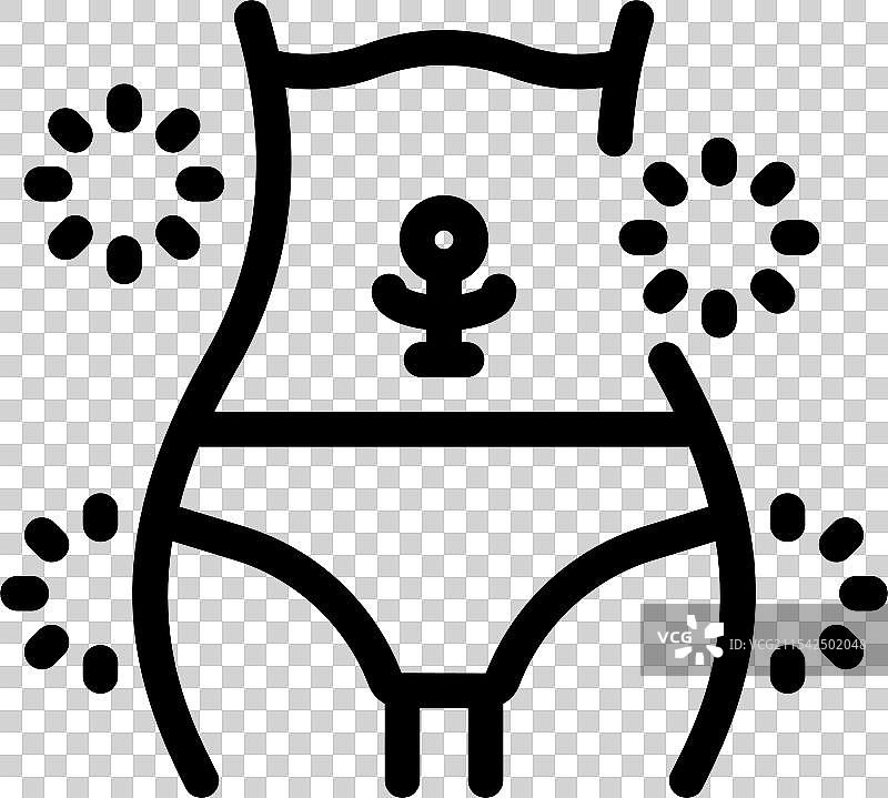 女性身体显示子宫内膜异位症症状图片素材