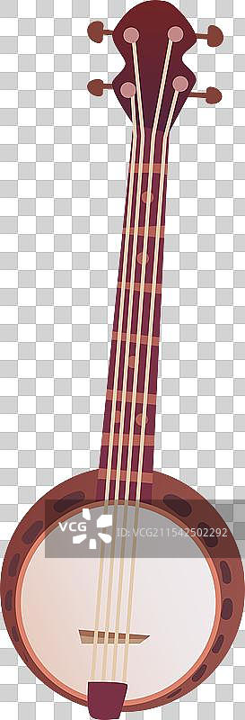 这是一把传统的班卓琴。图片素材