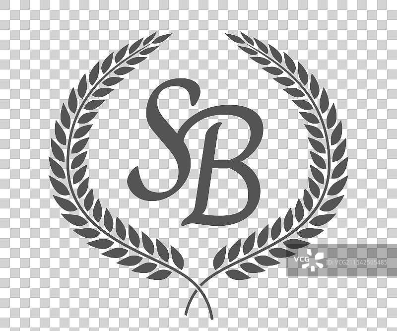 字母s和b的首字母组合标志设计图片素材