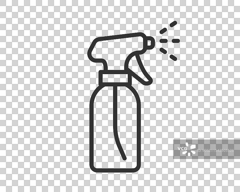 清洁瓶中流体喷雾的干净图标图片素材