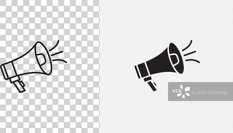 扩音器矢量图标集图片素材