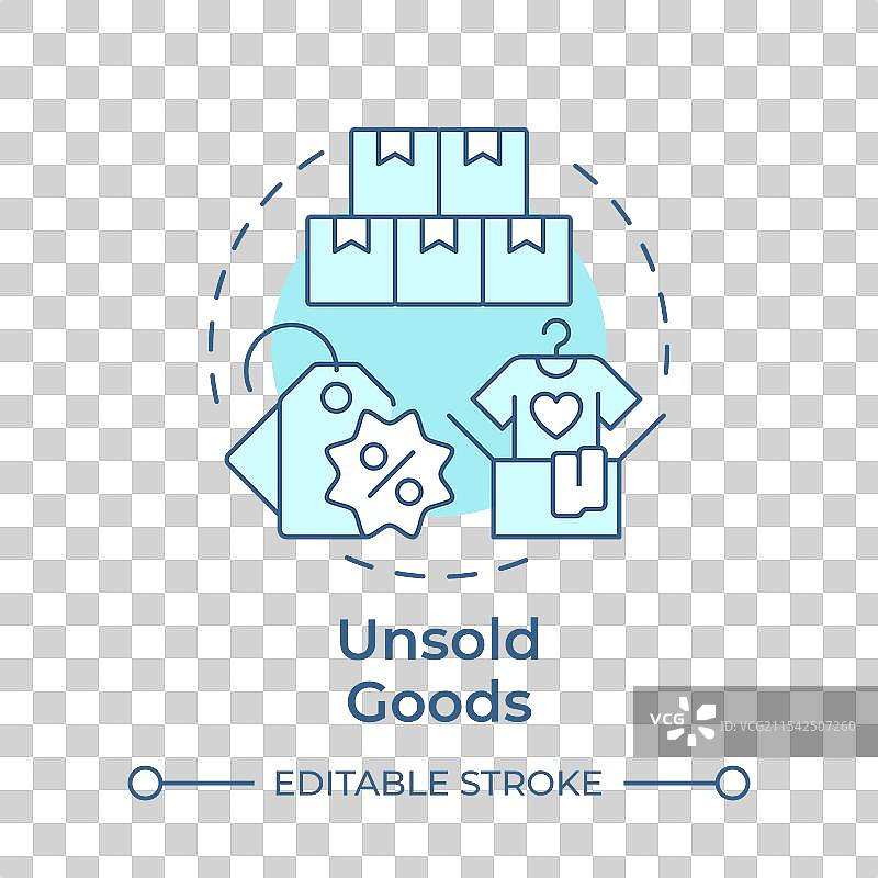 未售商品柔和蓝色概念图标图片素材