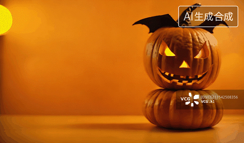 【AI数字艺术】万圣节南瓜灯图片素材