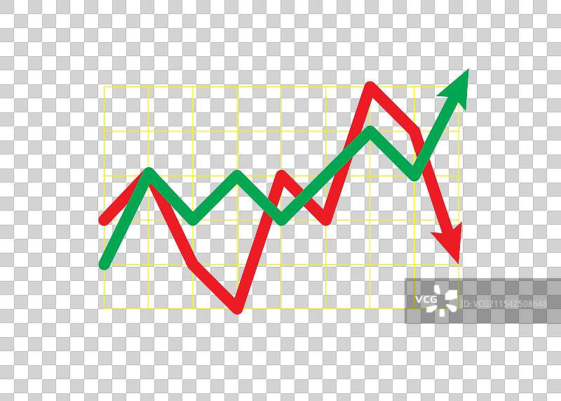 利润与亏损图标箭头股票商业图片素材