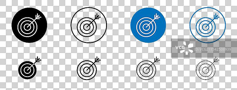 靶心矢量图标集图片素材