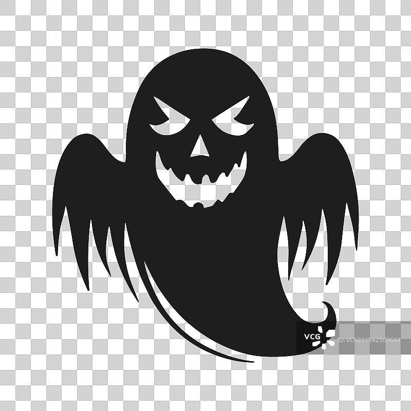 万圣节鬼魂剪影图片素材