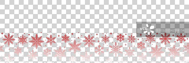 圣诞横幅冬季假日雪花底部图片素材