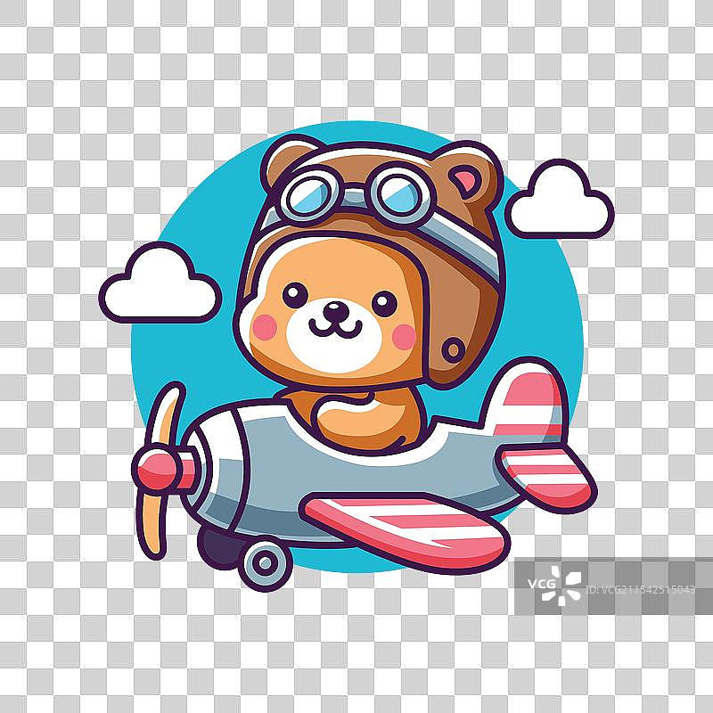 一只可爱的熊正在登机图片素材