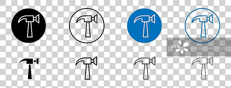 锤子矢量图标集图片素材