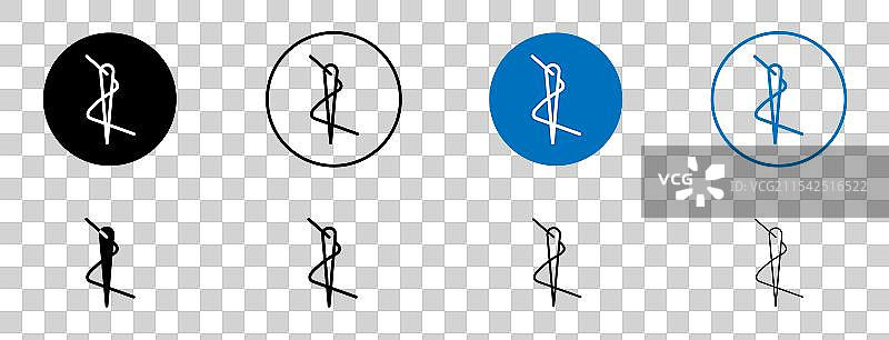 针头矢量图标集图片素材