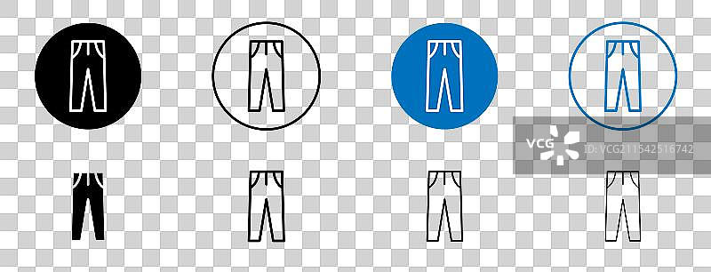 裤子矢量图标集图片素材