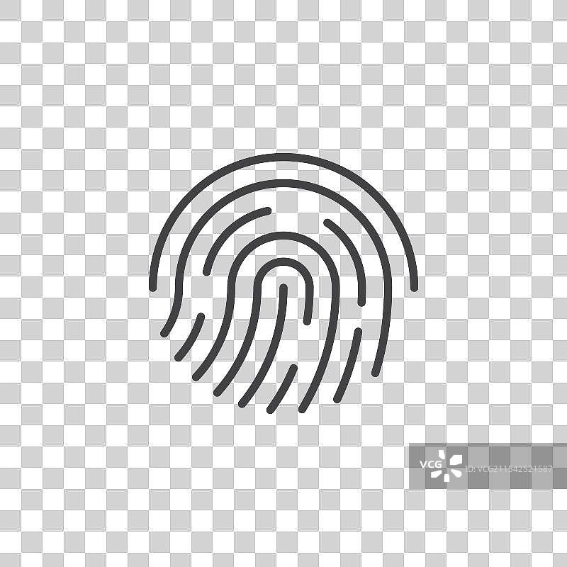 指纹矢量图标集图片素材