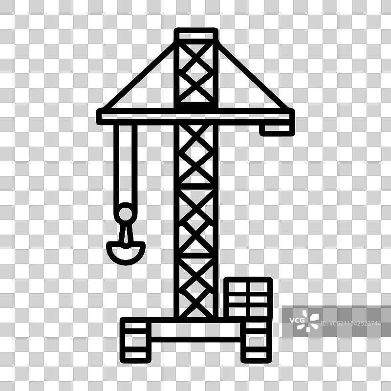 现代线条符号的空中平台图标图片素材