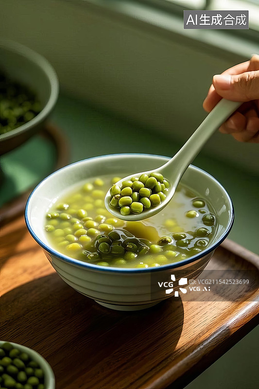 【AI数字艺术】绿豆汤图片素材
