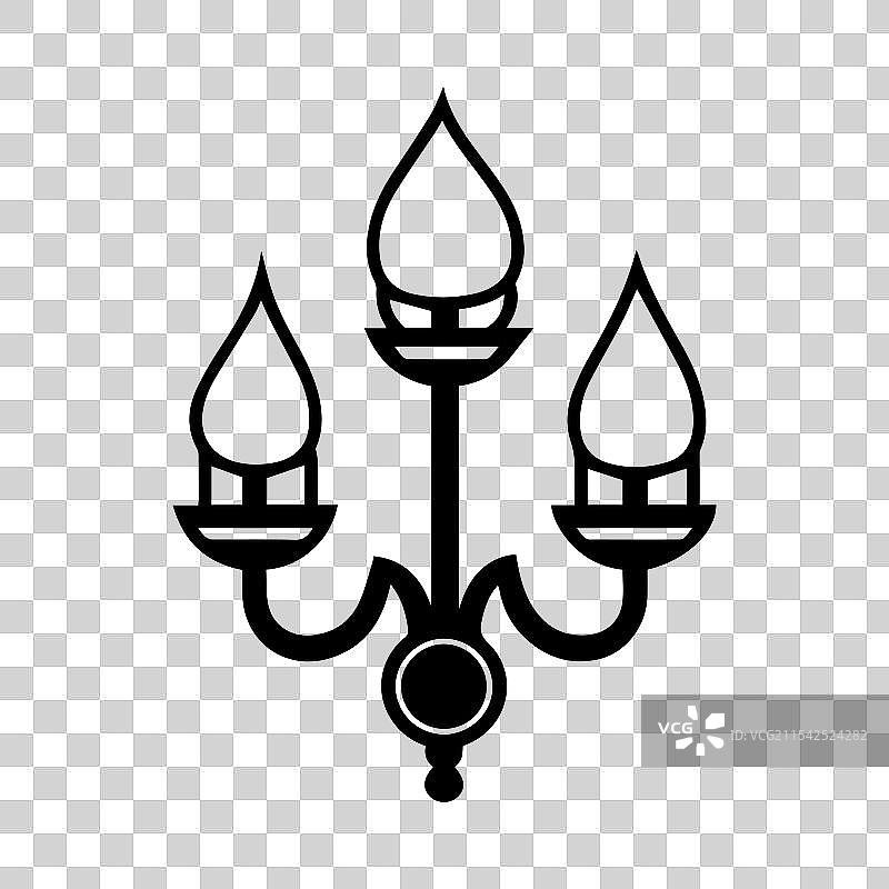 壁灯图标或现代线条符号线条艺术图片素材