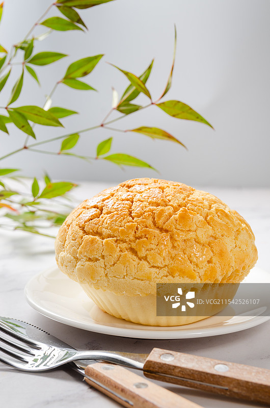 营养美味的早茶面点菠萝包图片素材