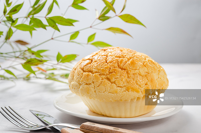 营养美味的早茶面点菠萝包图片素材