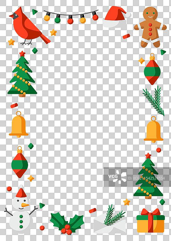 圣诞快乐框架假日装饰图片素材