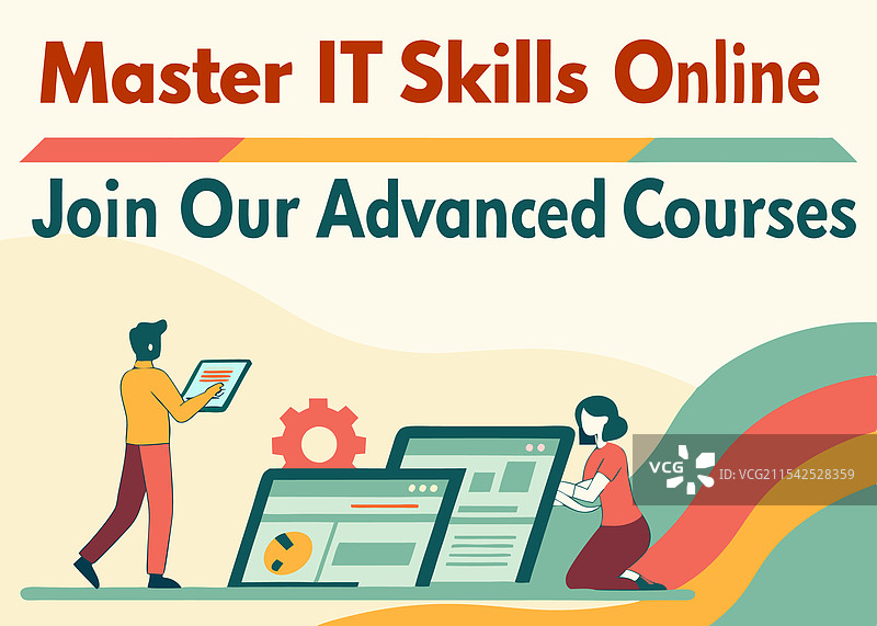 通过我们的高级课程在线掌握IT技能图片素材